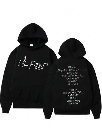 Pop Rapper Lill Peep Fashionable Casual Men And Women Hip-Hop Hoodies For Warm And Comfortable Hoodies In Autumn And Winter