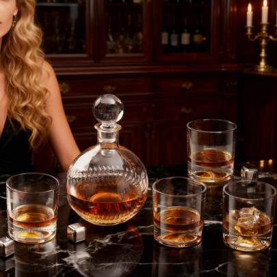 Decantador de whisky de gran capacidad de 1000ml, botella de vino con forma de béisbol creativa y de lujo, perfecta para cumpleaños, aniversarios, regalos para padres, esposos y novios, uso en bares y fiestas en el hogar