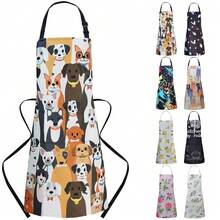 ZiQilin Adjustable Waterproof Kitchen Apron For Women With 2 Pockets CooFKing Chef Apron Gardening Funny BBQ Aprons For Men,CuteAnimalApron–Dog - CuteAnimalApron–Dog - View 1