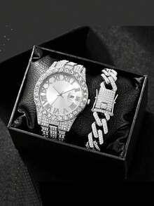 1 件/套新品热销三眼石英表，休闲办公商务腕表适合日常搭配、生日、女士礼物、周年纪念、年终促销、光棍节、万圣节促销，无礼盒 - 香檳色 - 查看 9