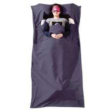 TRIWONDER Sleeping Bag Liner Cotton Camping Travel Sheet Sleep Sack Adult For Hostels Outdoor Picnic Planes Trains,M-47x82.6inch,01DeepPurple - 01深紫樂隊 - 查看 1