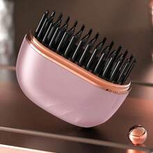 Mini Hair Straightener, Cordless Mini Hair Straightener & Hot Comb 2-In-1,Rechargeable 2000mAh Fast Heating Styling Tool, For Travel & Quick Styling, Perfect Gift For Teens, Students, Travelers, Valentine's Day & Christmas,Pink - Pink - View 6