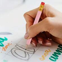 9pcs Elegant Pink Mini Pencils - 0.7mm Lead, Pre-Sharpened With Erasers, 4 Inch (Pink, Girly Style), Suitable For Gifts, Parties, Daily Use, Drawing, Art Supplies, Modern Design, Office Stationery, Fashion Stationery, Crafted From Select Wood, Creative Professionals, School Supplies, Office, Gifts, Back To School, Bridal Shower Decor, Games And Educational - Baby Pink - View 4