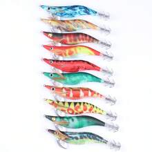 10pcs Luminous Shrimp Lure, Lifelike Squid Jig Shrimp Fishing Hard Bait Size 2.5 3.0 3.5 For Saltwater - A - 查看 9
