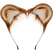Cosplay Fox Wolf Bear Cat Dog Ears Headband Hairband Hair Hoop Clips,30217972 - 棕色 - 查看 1