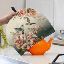 Hummingbird Flower Tea Cozy For Teapot Tea Insulated Cosy For Kitchen Accessory Tea Pot Cozy For Keeping Warm,HummingbirdFlower - HummingbirdFlower - View 3