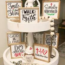 65张可重复使用的宗教绘画小模板，3英寸可重复使用的工艺装饰模板，墙贴，岩石标牌，杯垫，帆布家居装饰模板（圣经经文） - 聖經經文 - 查看 5