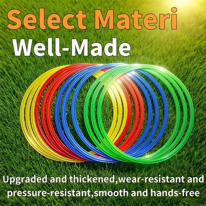 1 Set Hopscotch Hoops, Agility Rings, Sensory Integration Training Sports Equipment, Rings + Buckles Can Be Freely Combined, Random Color Delivery