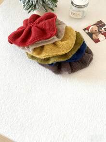 Oversized Korean Style Knitted Hair Scrunchies, Autumn/Winter Hair Ties, Large Spiral Hair Scrunchies, High-End Low Ponytail Hair Ties, New Women's Extra Large Black/White/Red/Green/Khaki Hair Scrunchies