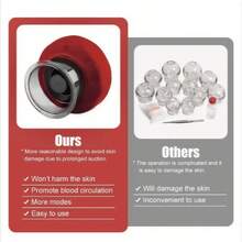 可充电拔罐按摩器，电动拔罐，便携式拔罐按摩套装，USB充电可重复使用，800mAh