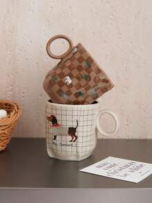 1 chiếc cốc sứ hình chó origami, voi, báo, ngựa vằn, kẻ caro, thiết kế đẹp mắt, rất thẩm mỹ, thích hợp làm cốc cà phê trang trí nhà cửa, cốc latte và sữa ở nhà hàng/quán cà phê, quà tặng, đồ trang trí ngày lễ, cũng như đồ dùng uống trong văn phòng, phòng ngủ hoặc phòng khách. - Nhiều màu - Xem 10