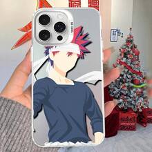 Funda de teléfono del anime Food Wars Shokugeki No Soma de Soma Yukihira compatible con 16, 15, 14, 13, 12, 11 ProMax X XR 8 7Plus, funda trasera mate resistente a los golpes, funda compatible con 17 Pro Max, 17 Pro, 17, 16 Pro Max - z7 - Ver 2