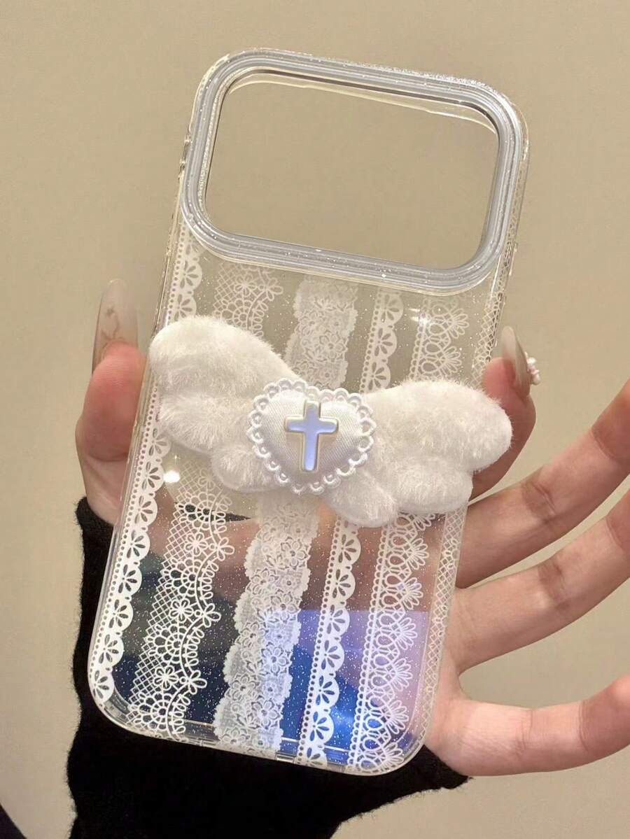 Ốp lưng điện thoại bằng gel mềm hình ngôi sao dễ thương phong cách Y2K, tương thích với iPhone 17 Pro Max, 17 Pro, 17 Air, 17, 15, 16 Pro Max, 14 Pro, 13, 12, 11, vỏ mềm bóng, hộp quà tặng. - Ren - Xem 1
