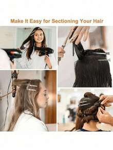 专业女士沙龙固定发夹 6cm 卷发金属发夹 发根蓬松发夹 DIY 工具 发饰 家居浴室装饰 夏季 - 彩色 - 查看 5