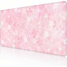 Gaming Large Mouse Pad With Stitched Edges, Cherry Blossoms Desk Mat, Extended Keyboard Pad, Non-Slip Rubber Base Desk Pad For Keyboard And Mouse, .X1. Inch - 1 - 查看 1