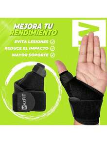 Muñequera Deportiva Negra Soporte muñequera para mano Mano Diseño Ligero Ideal para Gimnasio Material Suave Soporte Eficaz, Diseño Cómodo Profesional Soporte Estable Tela Transpirable Transpirable Material Ligero Protección, Ideal para Deporte - 1 - Ver 4