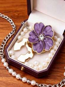 زينة ملابس النساء، 1 غطاء زر بطاقة تغطية الزر المنسدل، تصميم إبداعي وأنيق، مصنوع من خامات عالية الجودة من السبائك والمرصع بالراين ستون، مناسب للاستخدام في جميع الفصول، هدية مناسبة للسيدات، مناسب للاستخدام اليومي والعطلات والمواعيد والسفر