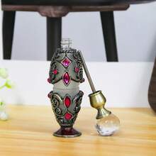 1个0.2盎司/6毫升可重复灌装的香水瓶，仅限手洗，家居装饰梳妆台配件，女士及女孩礼物，居家及旅行必备，女士个人护理配件，优雅香水储存瓶，精致装饰，高品质，时尚化妆品配件（空瓶，无香水） - 彩色 - 查看 8