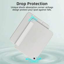 DANYCASE Tablet Protective Case With Pencil Slot, Suitable For A16, Air 11, M3, M2, Pro 11, M4, M5, 7th Gen, 8th Gen, 9th Gen (10.2 Inch, 10.9 Inch), Air 4, Air 5, Four-Corner Protection Design - Grey - View 4