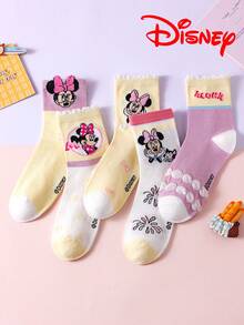 Bộ 10/5 đôi tất xếp ly, tất bong bóng dễ thương kiểu công chúa, tất dài đến bắp chân cho bé gái, tất mùa đông hoạt hình cho bé trai, tất ngắn thoáng khí cho bé và học sinh, tất Disney. - Nhiều màu - Xem 6