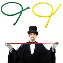 半段式柔性魔术绳 - 一端固定，可瞬间控制绳子的软硬度。适用于舞台表演、近景魔术、逃脱术和悬浮术。 - 适合初学者、魔术师、喜剧演员和派对表演者的魔术工具。