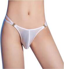 Men's Panties Femboy Thong Underwear Jockstrap Lingerie-DressersChristmas LYFX - 白色 - 查看 7