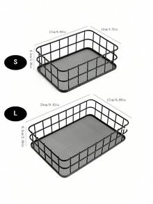 1/2 件铁丝网桌面收纳篮，创意金属收纳篮 - 金色 - 查看 21