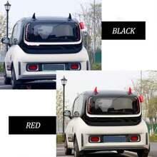 Devil Horns For Car, Car Devil Horns, 3D Car Styling Devil Horns Sticker, Halloween Motorcycle Car Roof Decoration Accessories, Black/Red Devil Horn Anti-Collision Protector (Black) - 黑色 - 查看 3