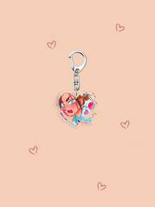 1 buc drăguț inimă în formă de extraterestru scenă acrilic breloc Rock Band Series & Ivan Till personaj de desene animate stil temă geantă farmec, rucsac ornament, accesorii auto drăguț Goth Y2K