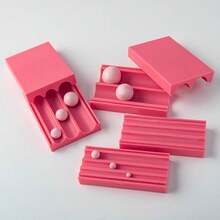 1个/2个软陶圆形模具，手工粘土圆球珠定位穿孔工具，带容量测量功能，适合初学者软陶首饰制作的工艺工具 - 杏色 - 查看 5