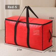 New Large Capacity Storage Bag, Waterproof Moisture-Proof Woven Storage Box For Clothes, Bedding, Sorting,Storage Organizer,Travel Essential - Multicolor - View 12