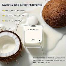Coconut Milk Perfume - 1.7 Oz Alcohol-Free, Gavarry Women's Eau De Toilette - Silky Texture, A Blend Of Milk, Coconut, And Vanilla Notes - Sweet, Long-Lasting, And Layered | Elegant Design, Perfect For A Christmas Gift - 椰奶 - 查看 1