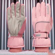 [ Latest Style][ Latest Style]Women's Snowboard Touch Screen Winter Motorcycle Waterproof Warm Ski Gloves - màu đen - Xem 6