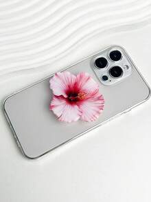 1pc INS Pink Flower Orchid Lily Acrylic Resin Phone Holder, Foldable Portable Air Cushion Phone Stand Compatible With IPhone, Android Phone, Gift For Birthday, Family, Friends Push-Pull Phone Grip Phone Accessories - Multicolor - View 18