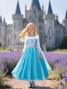 Girls Sequin Mesh Long Sleeve Dress, New Casual Dress, Suitable For Outings, Gatherings With Friends, Birthday Parties And Other Important Occasions