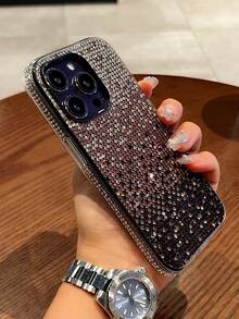 亮片钻石女士奢华水钻渐变紫色手机壳,兼容 17 Pro Max/17 Pro/17 Air/17/16 Pro Max/16/16 Pro/16 Plus/15/15 Pro Max/15 Pro/15 Plus/11/12/13/14 Pro Max/12 Pro/12 Pro Max/13 Pro/13 Pro Max/7 Plus/14 Pro/14 Pro Max/14 Plus,柔软 - 漸層紫 - 查看 5