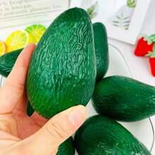 1个仿真牛油果，半个假水果，幼儿园教育用品，家居餐厅派对圣诞节摄影装饰