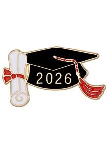 1/5/6 件装创意 2026 毕业季博士帽设计,结合数字/英文标语金属徽章,锌合金滴油学士帽纪念礼物,学生时尚学士制服,帽子,包包礼物胸针,毕业派对礼物。 - 彩色 - 查看 13