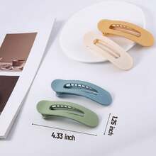 1-Piece.Large Flat Hair Clips For Women - Non-Slip French Claw Clips, Big Duck Bill Hairpins, Jaw Hair Clamps For Stylish Hairstyles - Random Color - View 11