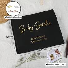 1pc Personalized Black Or White Horizontal Message Book, Customized Photo Album, Gift For New Parents Of Girls Or Boys - Multicolor 1 - View 6
