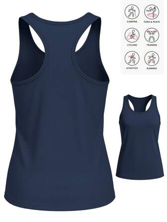 Women's Casual Tank Top, Sleeveless Solid Color Shirt, Suitable For Gym, Outdoor Sports, Spring/Summer