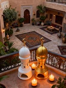 1 Stück Harz Ramadan Skulptur Dekoration, Eid Atmosphäre Dekoration, kreative orientalische Architektur Stil Ornament, geeignet für Wohnzimmer, Büro oder Eingang - perfekt für Ramadan und Feiertage - Verschiedenfarbig - Übersicht 8