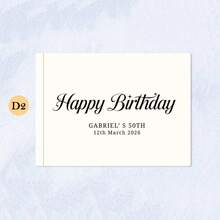 One Personalized Black Or White Horizontal Guestbook, Black And Gold Photo Album, Custom Birthday Party Sign-In Book, Personalized Birthday Guestbook. - Multicolor 2 - View 16