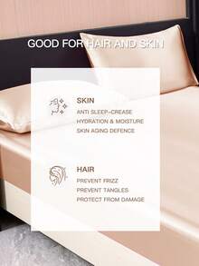 2pcs Premium Silky Satin Envelope Pillowcases Set, Soft Breatheable Wrink-Free Better For Hair Skin Sleep, Pillow Covers Without Filling, Machine Washable, Oeko-Tex Certified, Champange - Champagne - View 6