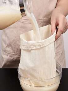 1/3 piezas Bolsa de filtro de malla reforzada, bolsa de gasa, bolsa de algodón, bolsa para marinar, bolsa para sopa, bolsa para decocción de medicina china, bolsa para filtrar leche de soja - Tela de muselina de algodón o gasa sin blanquear, colador natural ultra fino - Multicolor - Ver 8