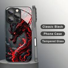 Funda de Teléfono de Vidrio Templado con Patrón de Grifo de Llama Roja Premium, Adecuada para iPhone 17agua, iPhone1716,15,14,13,12/iPhone16,.15,14,13,12Plus/iPhone17, 16,15,14,13,12Pro/iPhone17, 16,15,14,13,12ProMax/paraiPhone11/11 ProMax, paraiPhonex/xs/xr/xs.max,paraiPhone7/8/,7Más/8Además, es unisex, lindo, versátil y de moda, con más de 15 modelos disponibles. - Colores mixtos - Ver 8