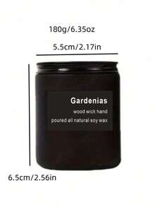 哑光黑色大蜡烛，薰衣草/檀香/雪松/茉莉/红玫瑰香味大豆蜡烛，无香磨砂玻璃罐，男女皆宜的理想礼物，适用于餐厅、卧室、浴室、书房、圣诞节、感恩节、平安夜、母亲节、生日 - 黑色 - 查看 6