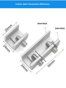 Aluminum Alloy Window Track Limiter - Child Safety Window Lock, No Drilling Anti-Theft Window Stop, Suitable For Home Child Safety Protection