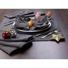 12-Pack 1OO% Cotton Dinner Napkins 18 By 18-Inch Soft Absorbent Comfortable - Ideal For Events And Regular Use - Charcoal,18x18EveryDayNapkin,Charcoal - 木炭 - 查看 4