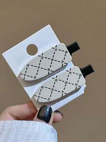 6pcs/4pcs/2pcs Set Elegant Rhinestone Rhombus Seamless Hair Clips, Stylish Hair Accessories, Suitable For Women & Girls Daily Use, Banquet, Party, Holiday Gift, All Seasons, Claw Clips, Hair Slide, Hair Barrettes